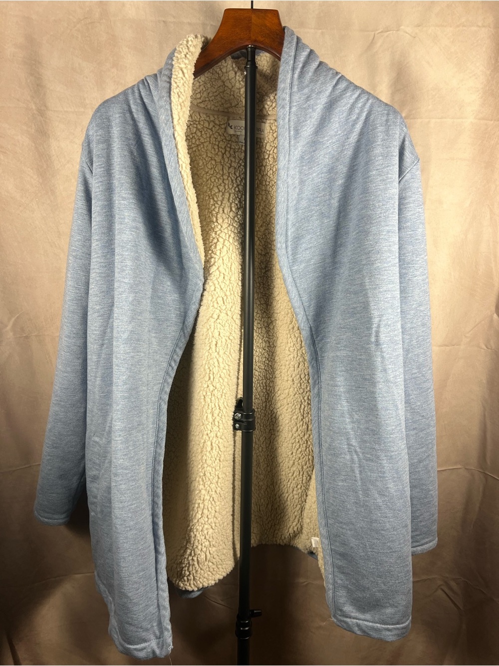 Koolaburra by UGG Sherpa Lined Hooded Cardigan Jacket Blue Size L